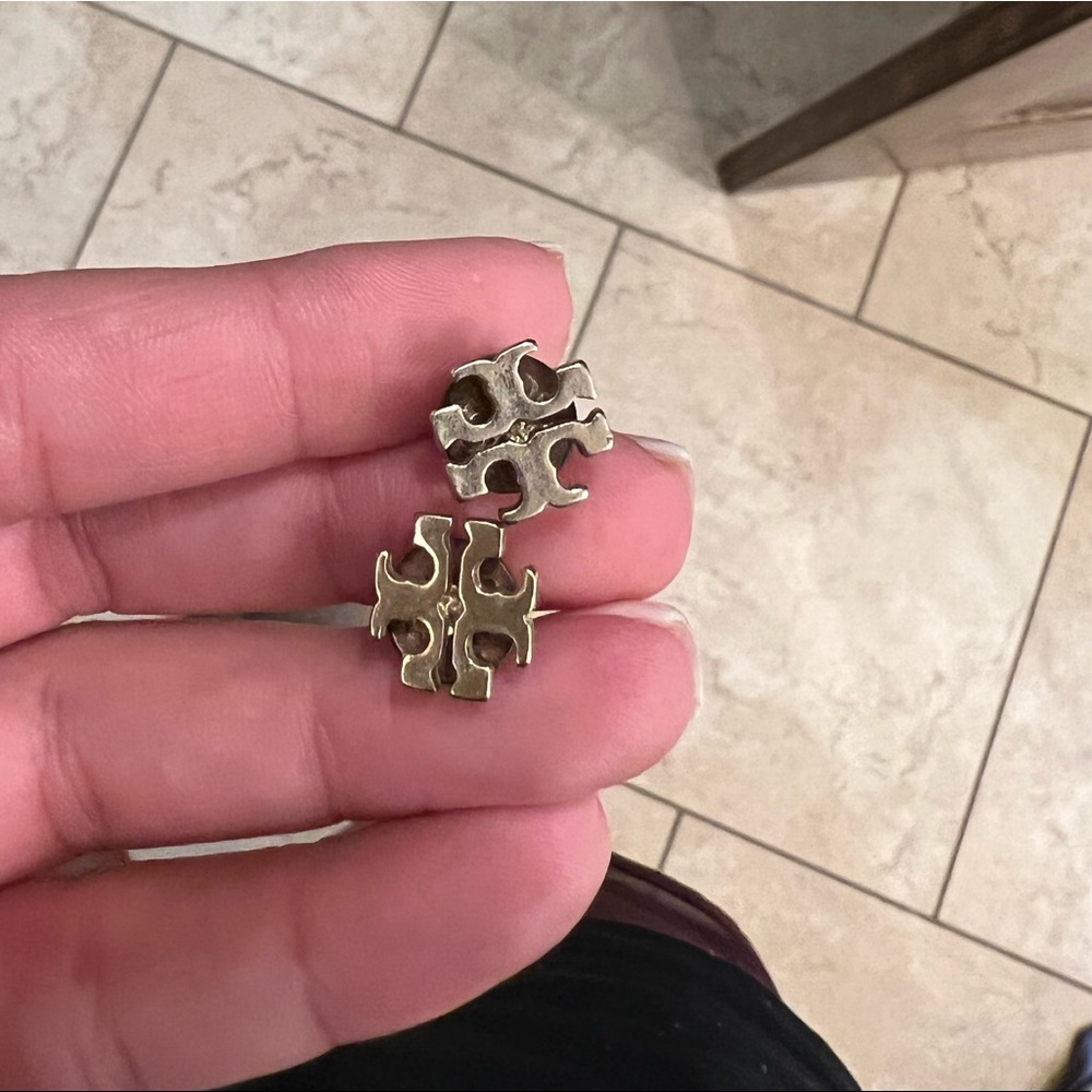 Gold Tory Burch stud earrings